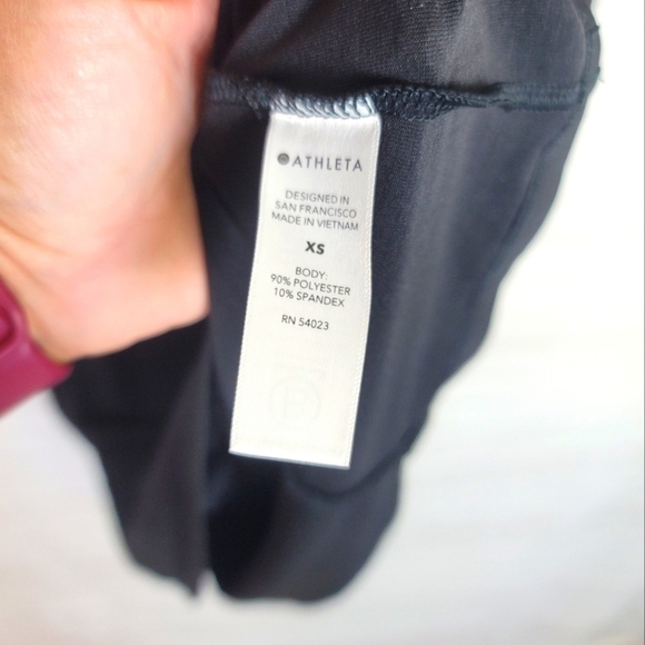 ATHLETA SLEEVELESS TANK DRESS IN BLACK, W POCKETS, SZ XS - Picture 5 of 10
